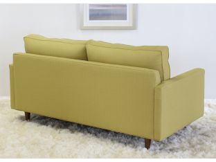 Modern Fern Apartment Sofa with Tapered Walnut Legs