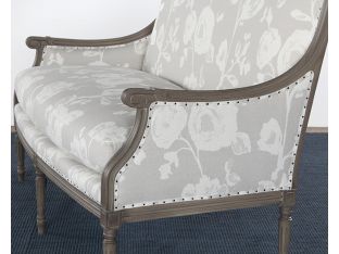 French Style Floral Print Linen Loveseat