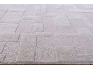 8' x 10' Stone and Cream Hand-tufted Wool Rug