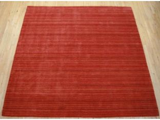8'2" x 8'2" Brick Red Hand Tufted Gabbeh Square Rug