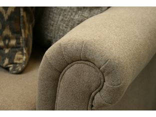 Taupe Rolled-Arm Sofa