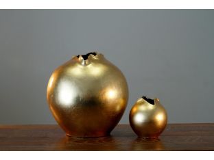 Gold Sheen Vases (Set of 2)