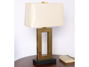 Brass Rectangle Table Lamp