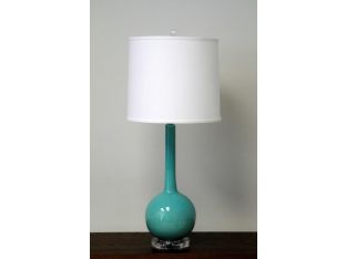 Turquoise Long Neck Ceramic Table Lamp