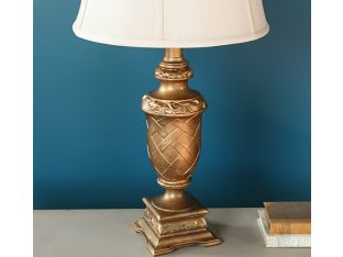 Gilded Gold Lattice Urn Table Lamp