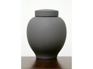 Beton Finish Wide Mouth Urn with Lid