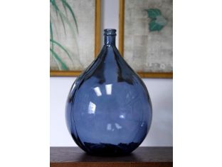 Large Blue Olive Bottle