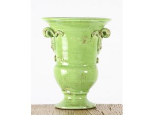 Green Pottery Urn
