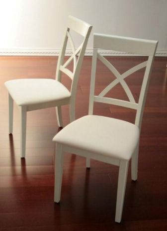 X Back Dining Chair In Shore White