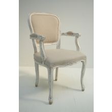 White French Dining Arm Chair