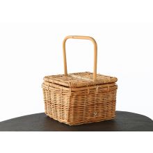 Wicker Basket With Lid And Handle