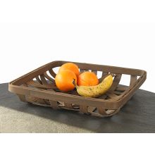 Open Weave Wooden Basket