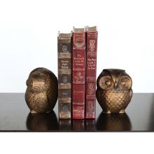 Pair of Bronze Owl Bookends
