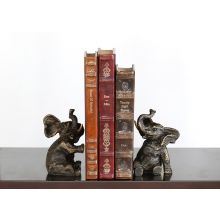 Pair of Bronze Elephant Bookends