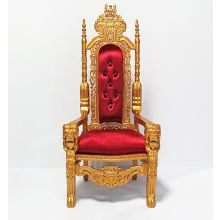 Red And Gold King David Throne W/Jeweled Buttons