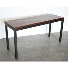 Modern Steel Console with Wood Top