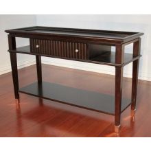 Broadway Console Table with 1 Drawer and Chrome Feet