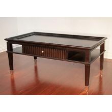 Broadway Coffee Table with 1 Drawer and Chrome Feet