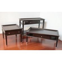 Broadway Console Table with 1 Drawer and Chrome Feet