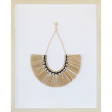 Raeni Necklace Of Grass Fronds & Shells 23W X 30H