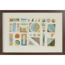 Abstract Multi Textile  26W X 18H - Cleared Decor