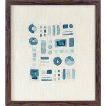 Abstract Blue Textile  20W X 20H - Cleared Decor