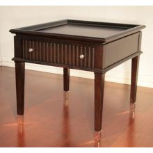 Broadway End Table with 1 Drawer and Chrome Feet