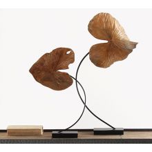 Large Carved Leaf Sculpture - Cleared Décor