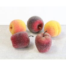 Set Of Faux Beaded Apples and Peaches