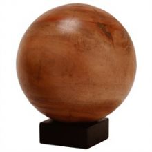Large Wood Orb on Stand