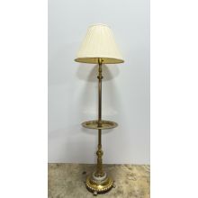 Brass Floor Lamp with Tray