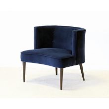 Blue Velvet Lounge Chair