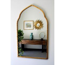 Antiqued Gold Leaf Iron Moroccan Mirror