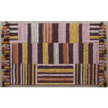5' X 7'6"  Spice And Bordeaux Hooked Wool Rug