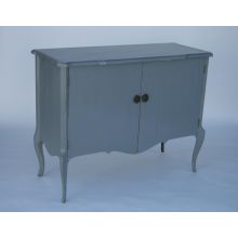 Gray Lacquered Louis Cabinet 
