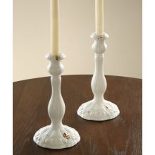 Pair of Romantic White Candle Holders