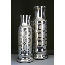 Set of 2 Mercury Glass Tall Vases