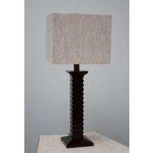 Notched Rectangular Table Lamp