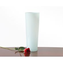 White Tall Glass Vase